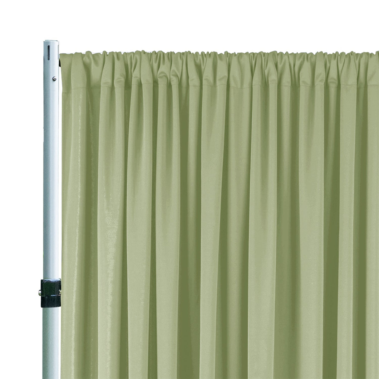 Scuba Backdrop Drape Panel 14 ft x 5 ft Sage Green