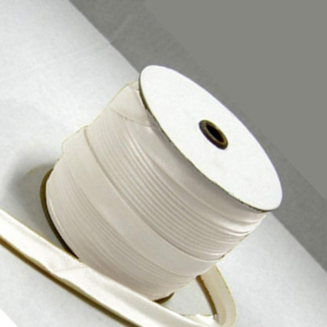 5 Yards White Satin Double Folded Bias Tape Smooth 1/2" Sewing & Craft Trim