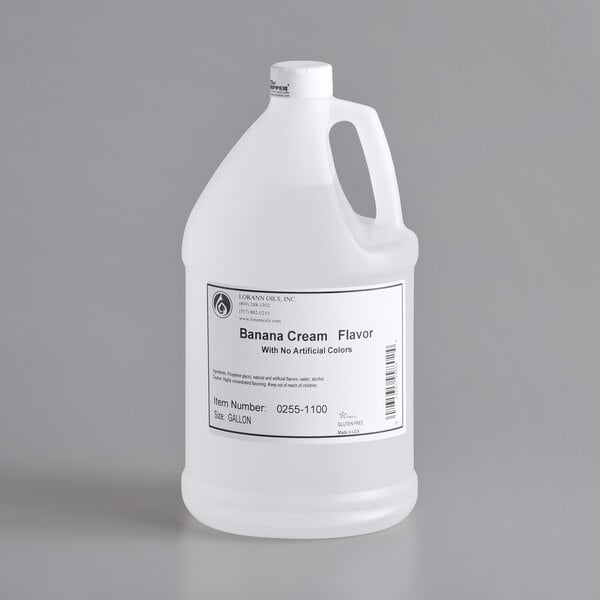 LorAnn Oils No Color Added Banana Cream Super Strength Flavor 1 Gallon