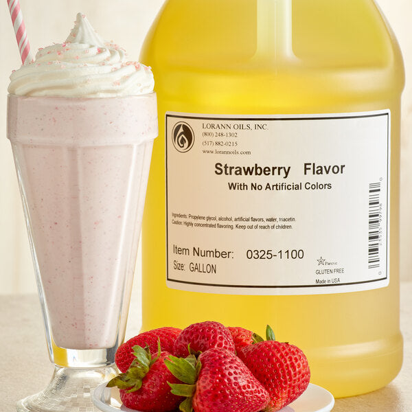 LorAnn Oils No Color Added Strawberry Super Strength Flavor 1 Gallon