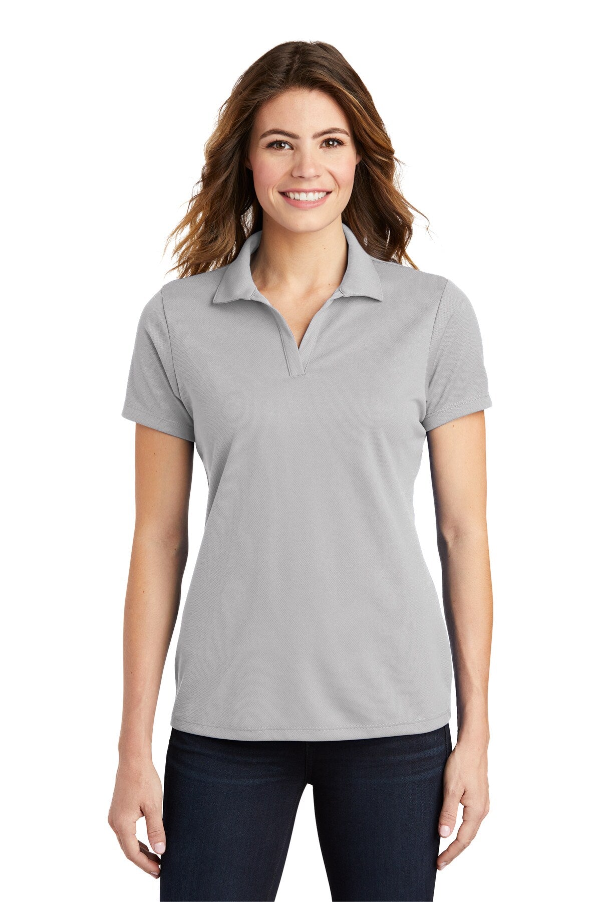 Sport-Tek® Women's Posi Charge Racer Collared Short Sleeve Mesh Polo