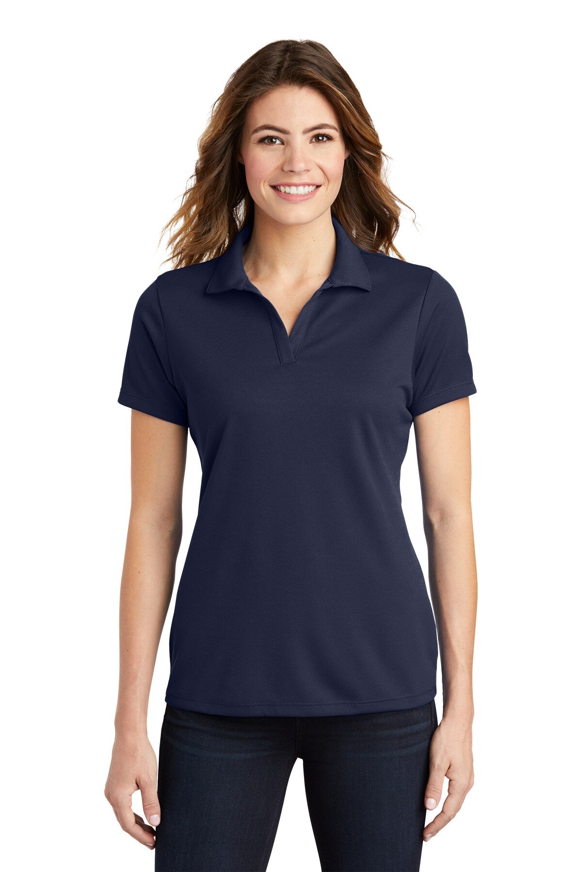 Sport-Tek® Women's Posi Charge Racer Collared Short Sleeve Mesh Polo