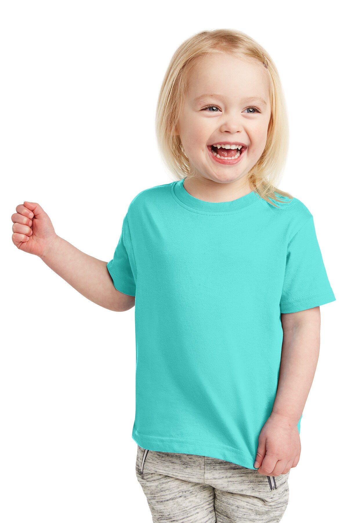 RADYAN® Toddler Fine Jersey Crew Neck Short Sleeve Tee - 3321