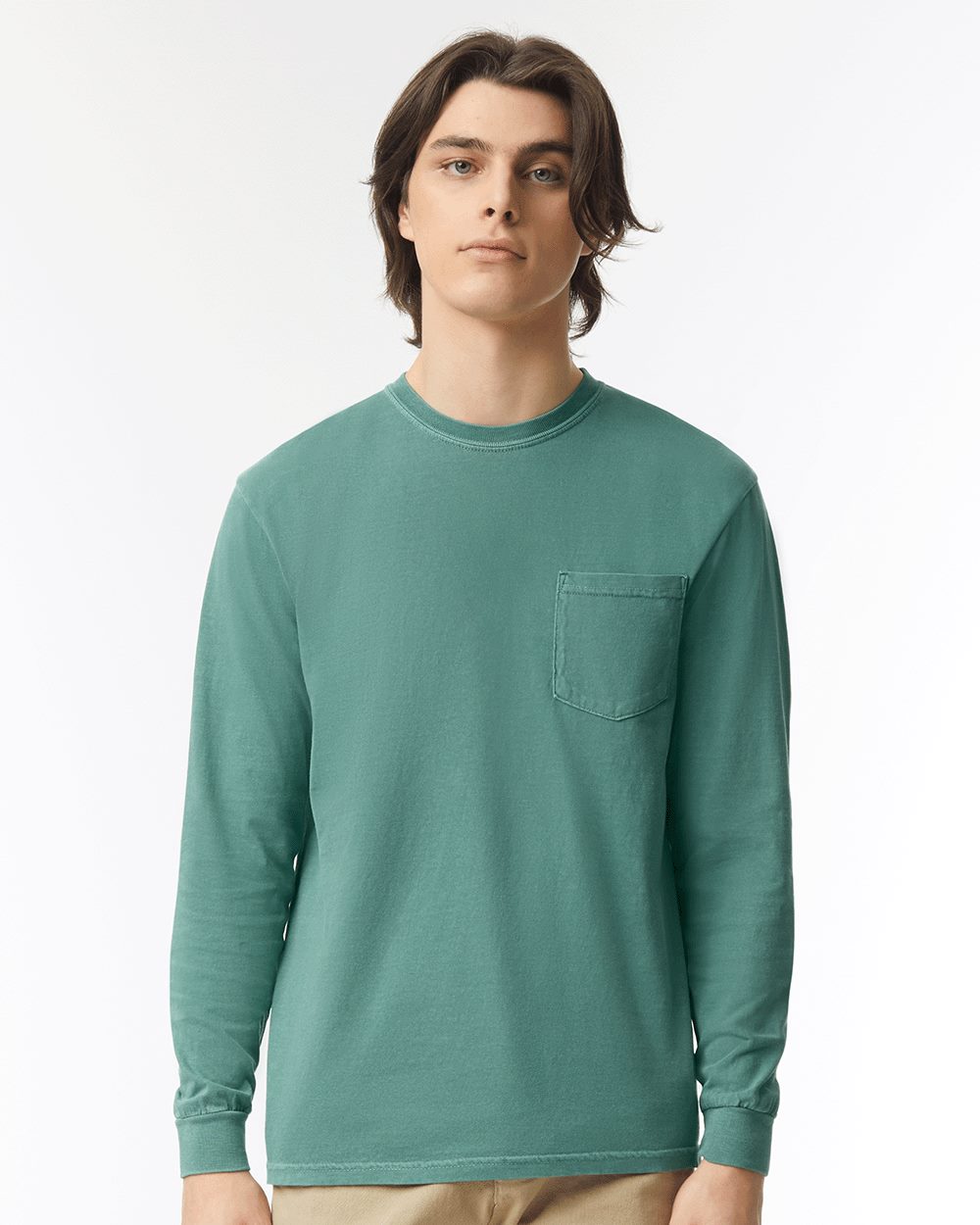 Comfort Colors® Unisex Garment-Dyed Heavyweight Long Sleeve Pocket T-Shirt