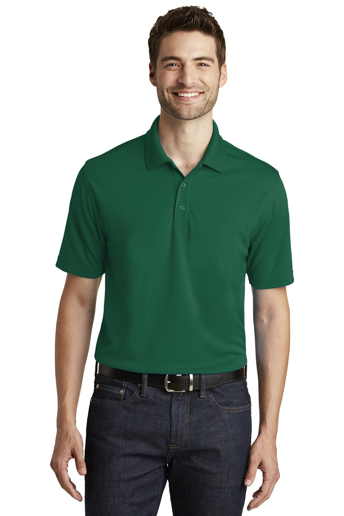 Port Authority® Silk Touch Collared Short Sleeve Polo – Premium 4.6 oz. 100% Polyester Double-Knit Piqué, Lightweight, Breathable, Versatile Work & Casual Shirt