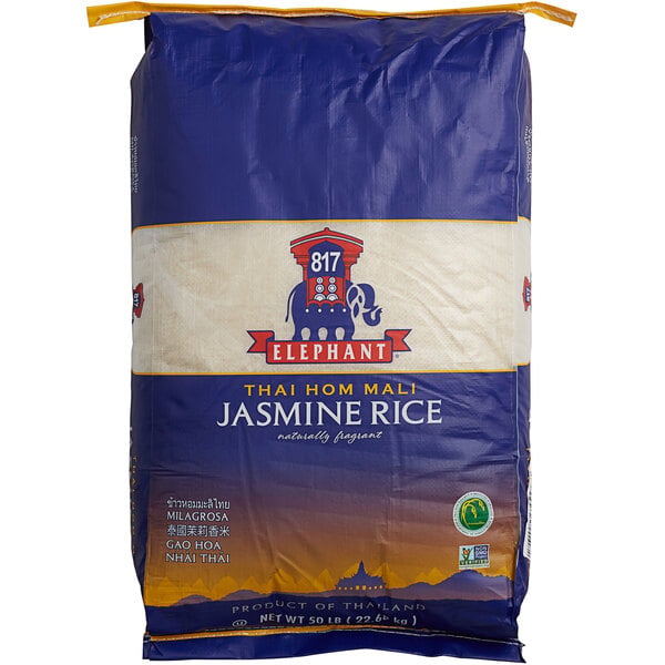 Royal 817 Elephant Thai Hom Mali Jasmine White Rice - 50 lb.