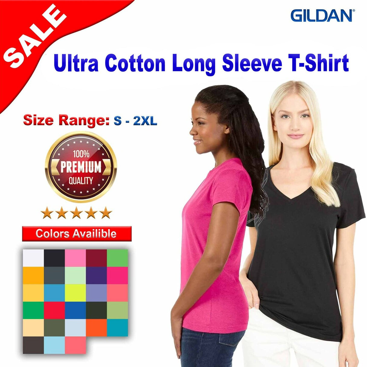 Gildan® Softstyle Women’s Short Sleeve V-Neck T-Shirt
