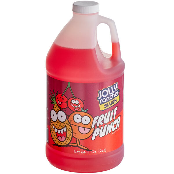 Jolly Rancher 1/2 Gallon Fruit Punch Slushy 5:1 Concentrate - 6/Case