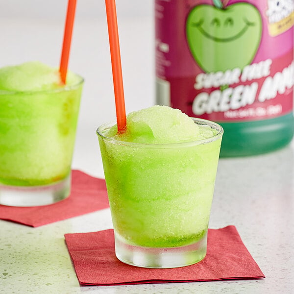 Jolly Rancher 1/2 Gallon Sugar-Free Green Apple Slushy 5:1 Concentrate - 6/Case