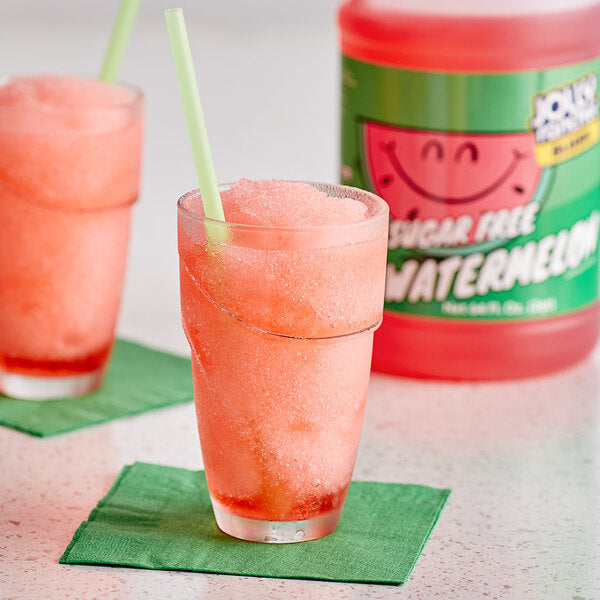 Jolly Rancher 1/2 Gallon Sugar-Free Watermelon Slushy 5:1 Concentrate - 6/Case
