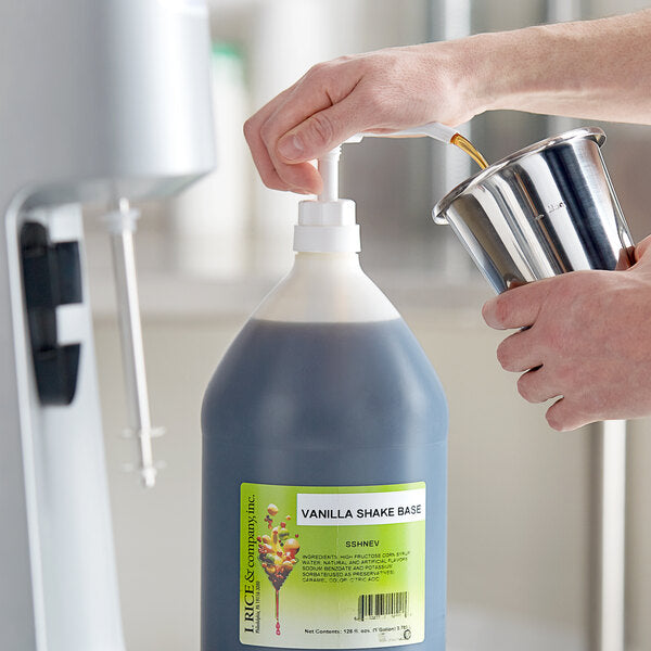 I. Rice Vanilla Milkshake Base Syrup 1 Gallon - 4/Case
