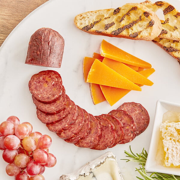 Shaffer Venison Farms 6 oz. Venison Cheddar Summer Sausage - 25/Case