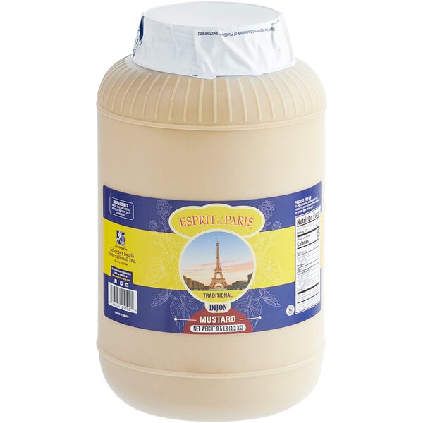 Esprit de Paris Smooth Dijon Mustard 9.5 lb. Jar - 4/Case