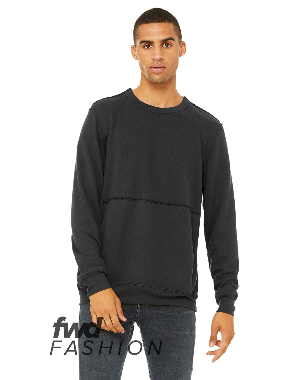 Bella + Canvas® FWD Fashion Unisex Raw Seam Crewneck Pullover