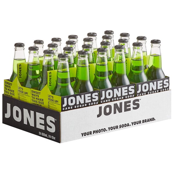 Jones Green Apple Soda 12 oz. - 24/Case