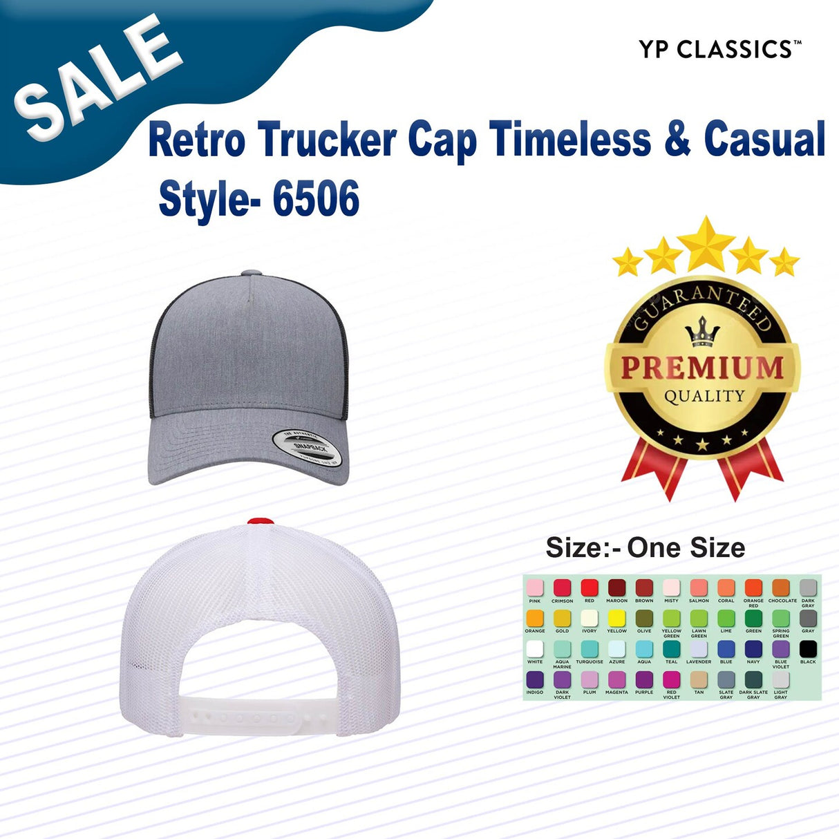 YP Classics® Retro Trucker Cap Timeless & Casual Style