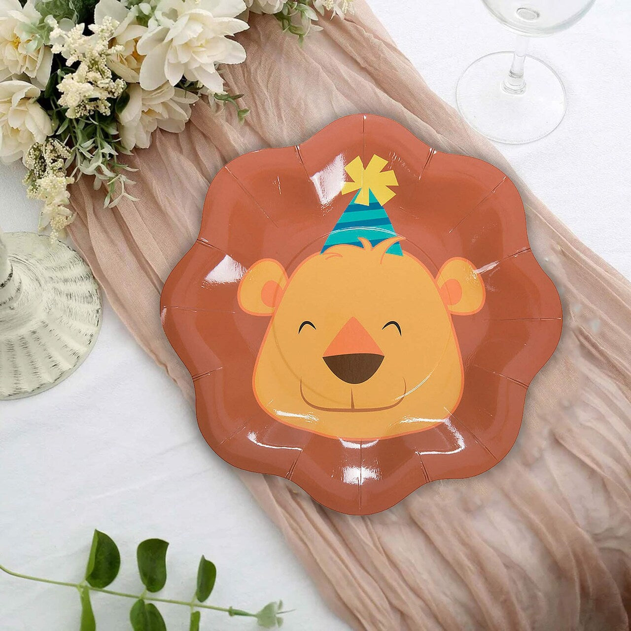 8 Ct. Zoo Animal Paper Dessert Plates 7" Jungle Birthday Party Tableware