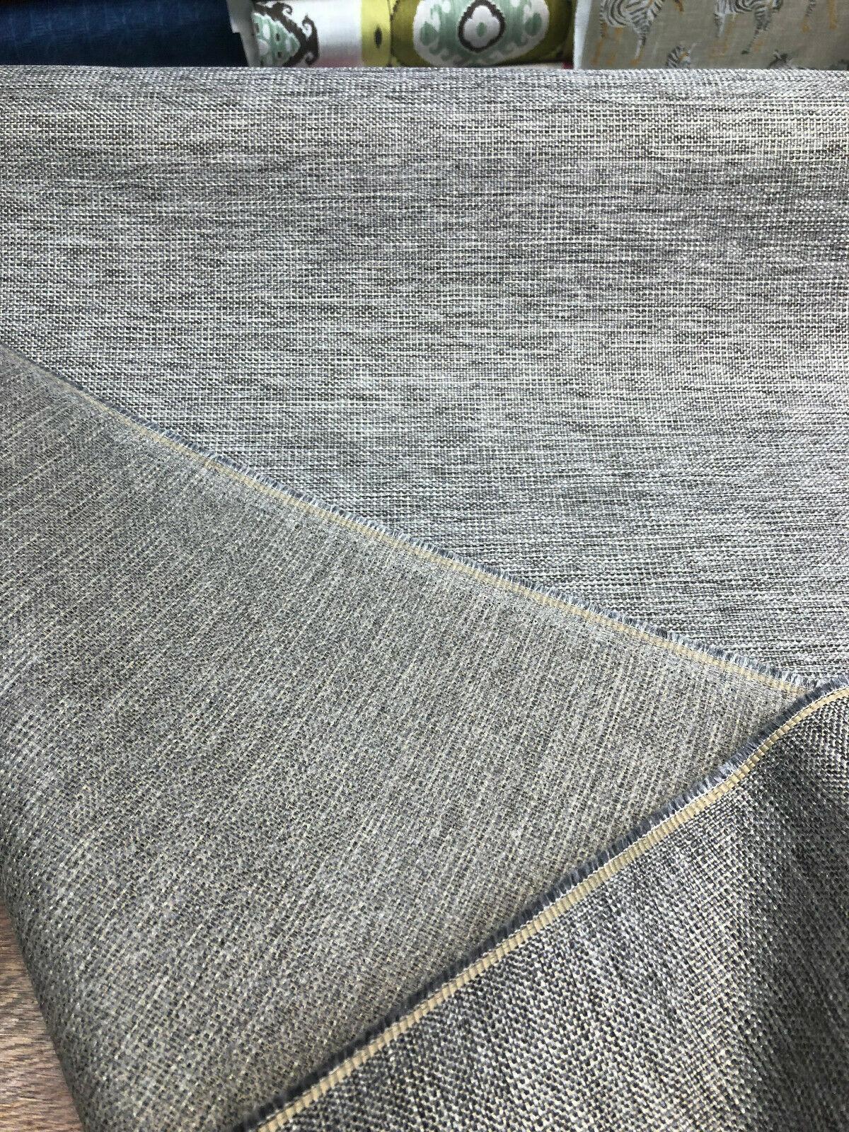P Kaufmann Eon Chenille Upholstery Fabric - Smoke Silver Tweed, 56" Width (1 Yard)
