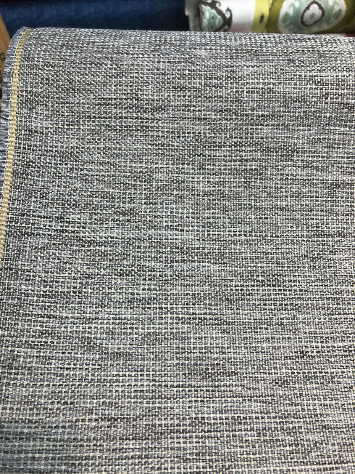 P Kaufmann Eon Chenille Upholstery Fabric - Smoke Silver Tweed, 56" Width (1 Yard)