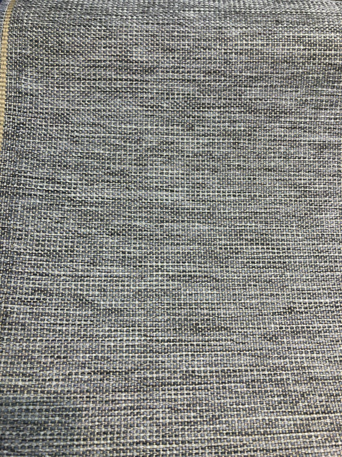 P Kaufmann Eon Chenille Upholstery Fabric - Smoke Silver Tweed, 56" Width (1 Yard)