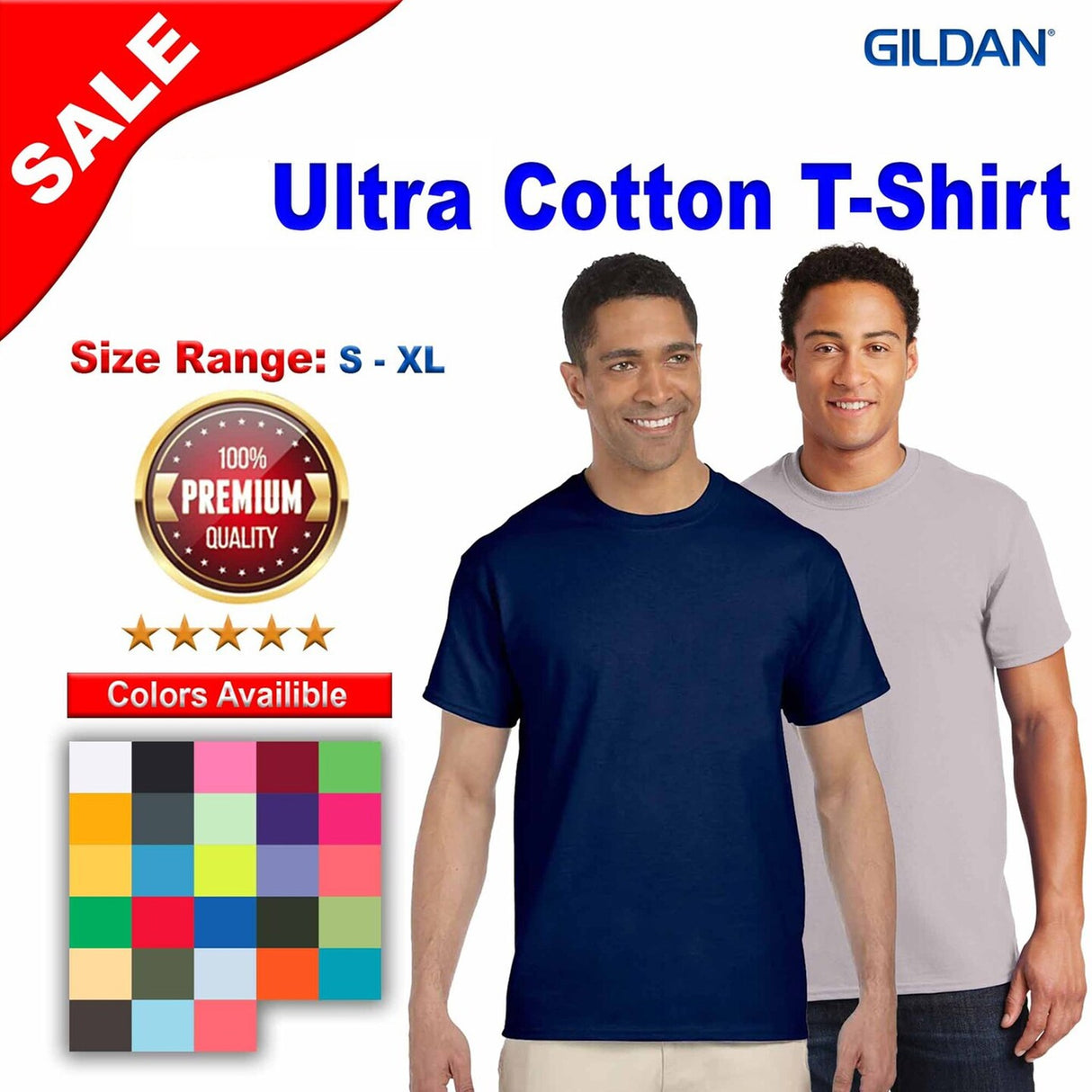 Gildan® Ultra Cotton Crewneck Short Sleeve T-Shirt