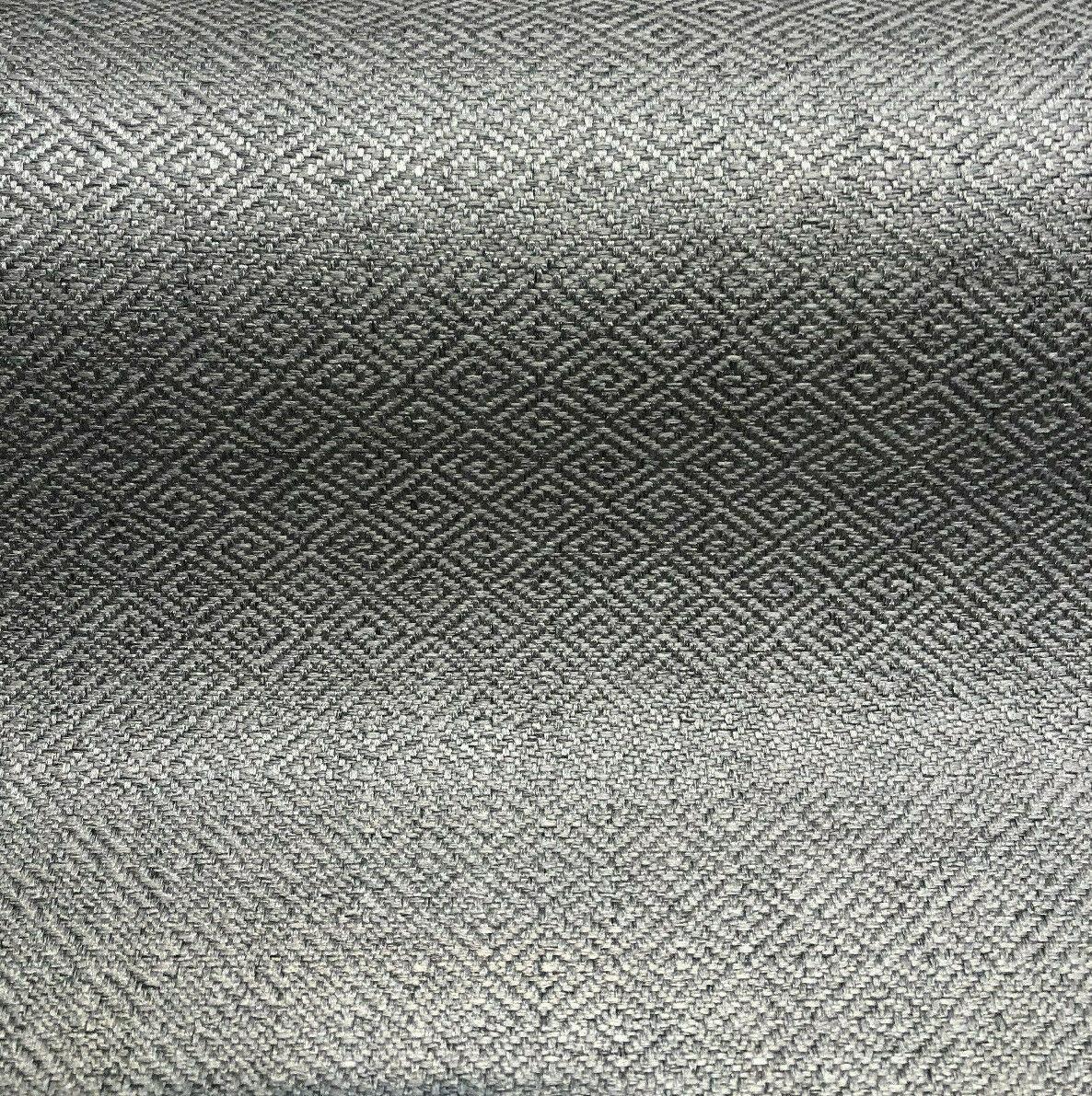 Mykonos Char Polyester Jacquard Fabric - Diamond Pattern, 56" Width (1 Yard)