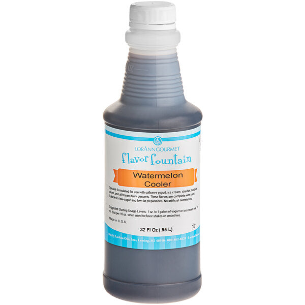 LorAnn Watermelon Cooler Flavor Fountain Syrup 32 fl. oz.
