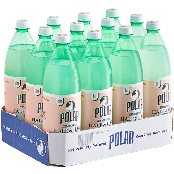 Polar Zero Sugar Added Grapefruit & Lemon Sparkling Citrus Mixer 1 Liter - 12/Case
