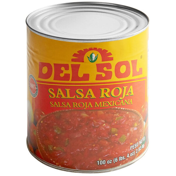 Del Sol #10 Can Red Mexican Salsa - 6/Case