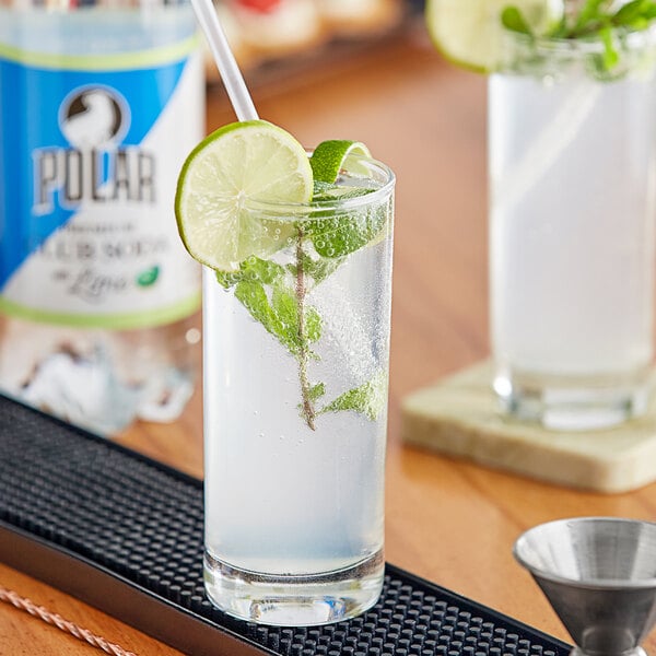 Polar Lime Club Soda 1 Liter - 12/Case