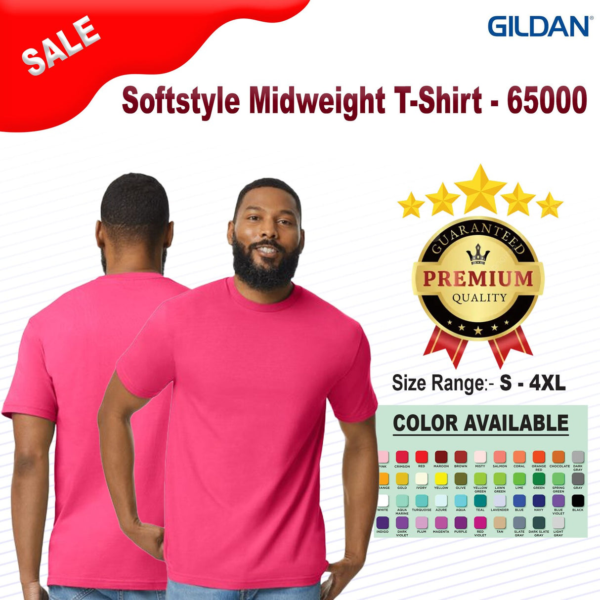 Gildan® Softstyle Midweight Short Sleeve Crewneck T-Shirt