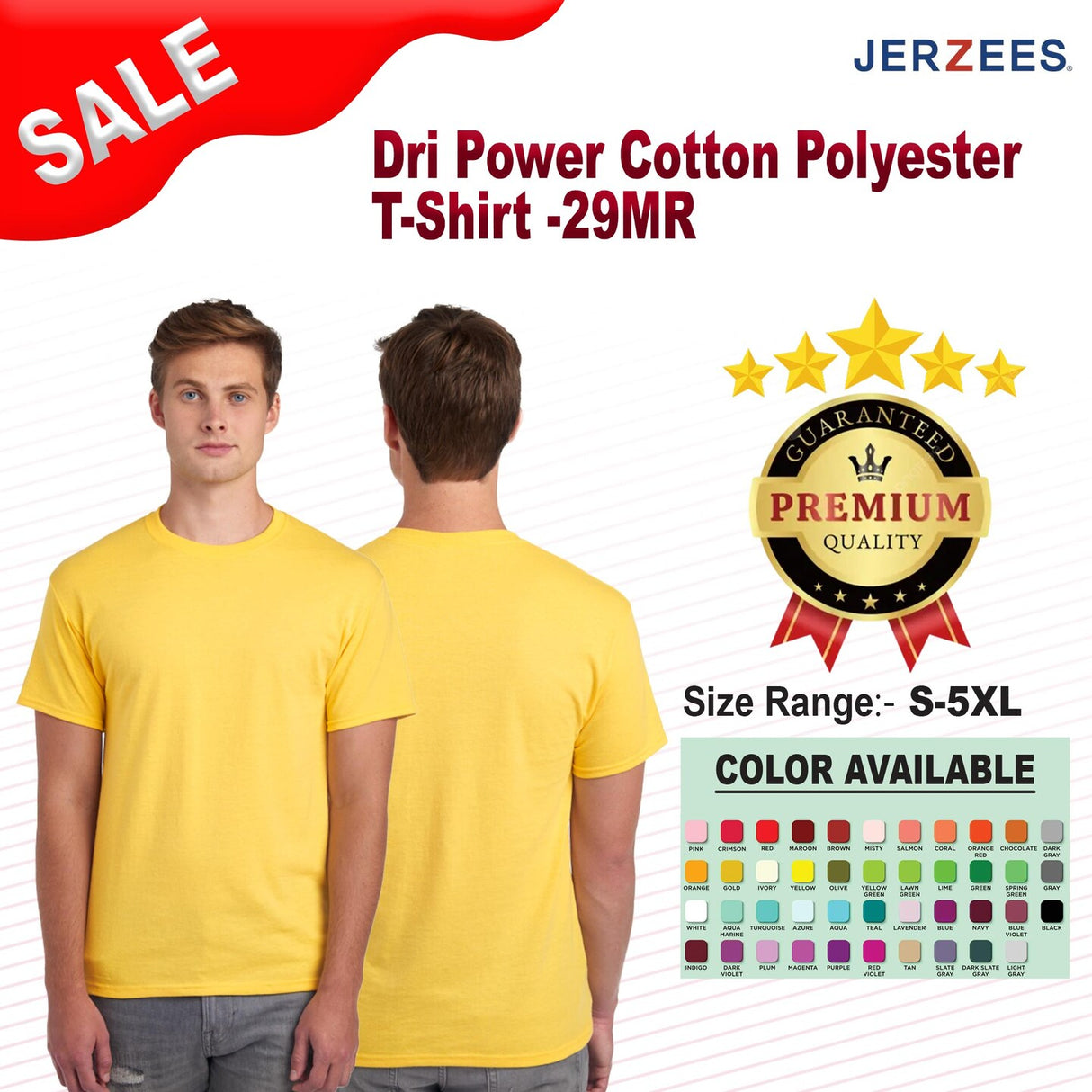 Jerzees® Dri Power Cotton Polyester Crewneck Short Sleeve T-Shirt