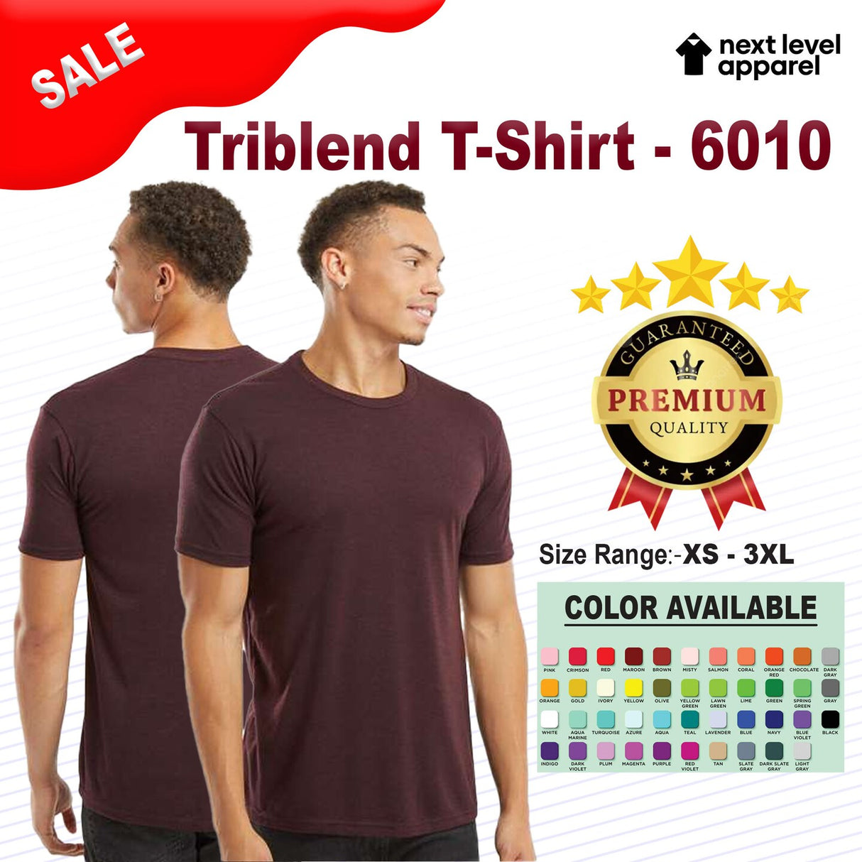 Next Level® Triblend Short Sleeve Crewneck T-Shirt