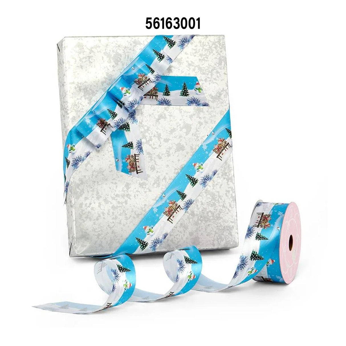 Christmas Scene Satin Ribbon 1 1/2 '' x 25 Yards