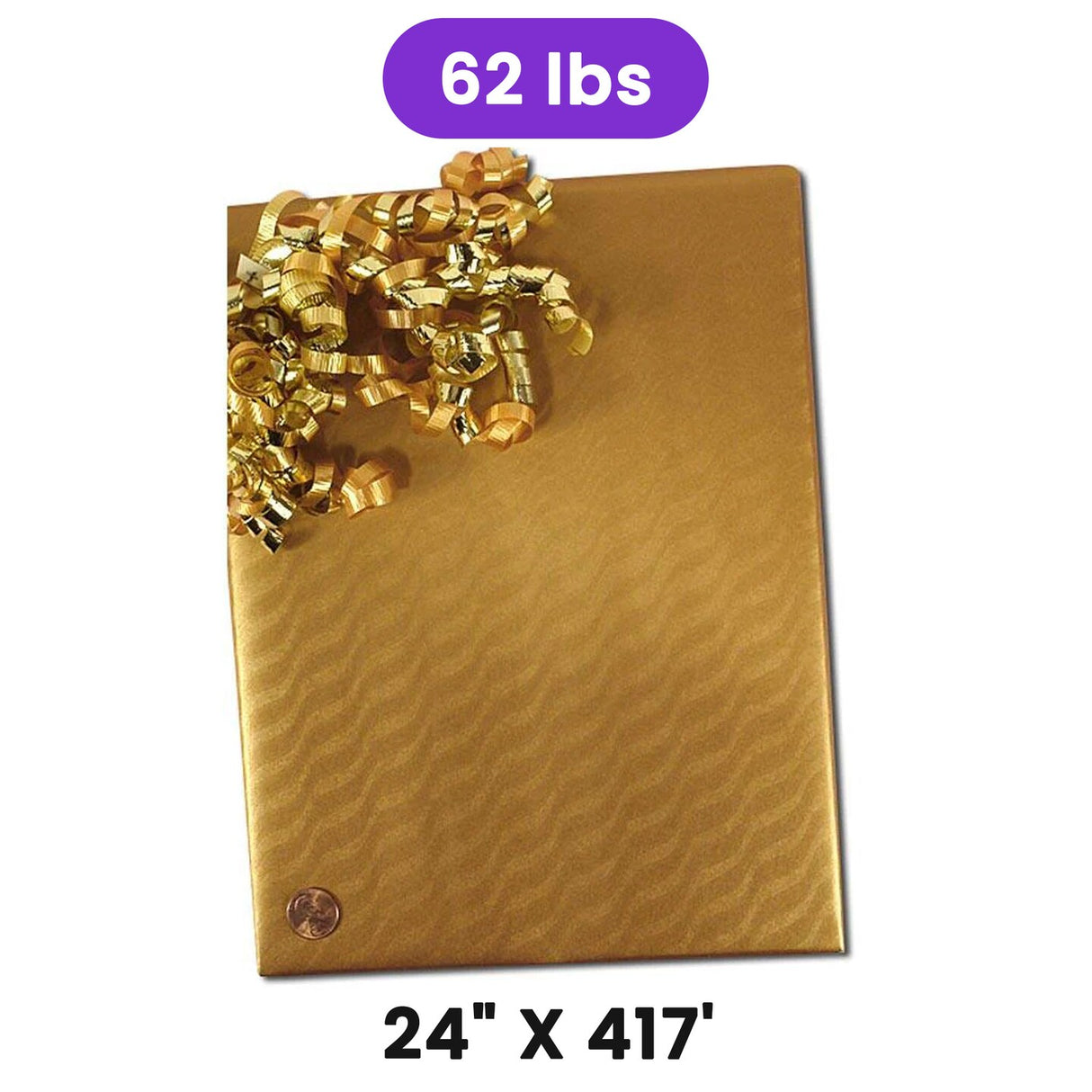 Sand Dunes Embossed Metallic Wrapping Paper 24" x 417" Roll