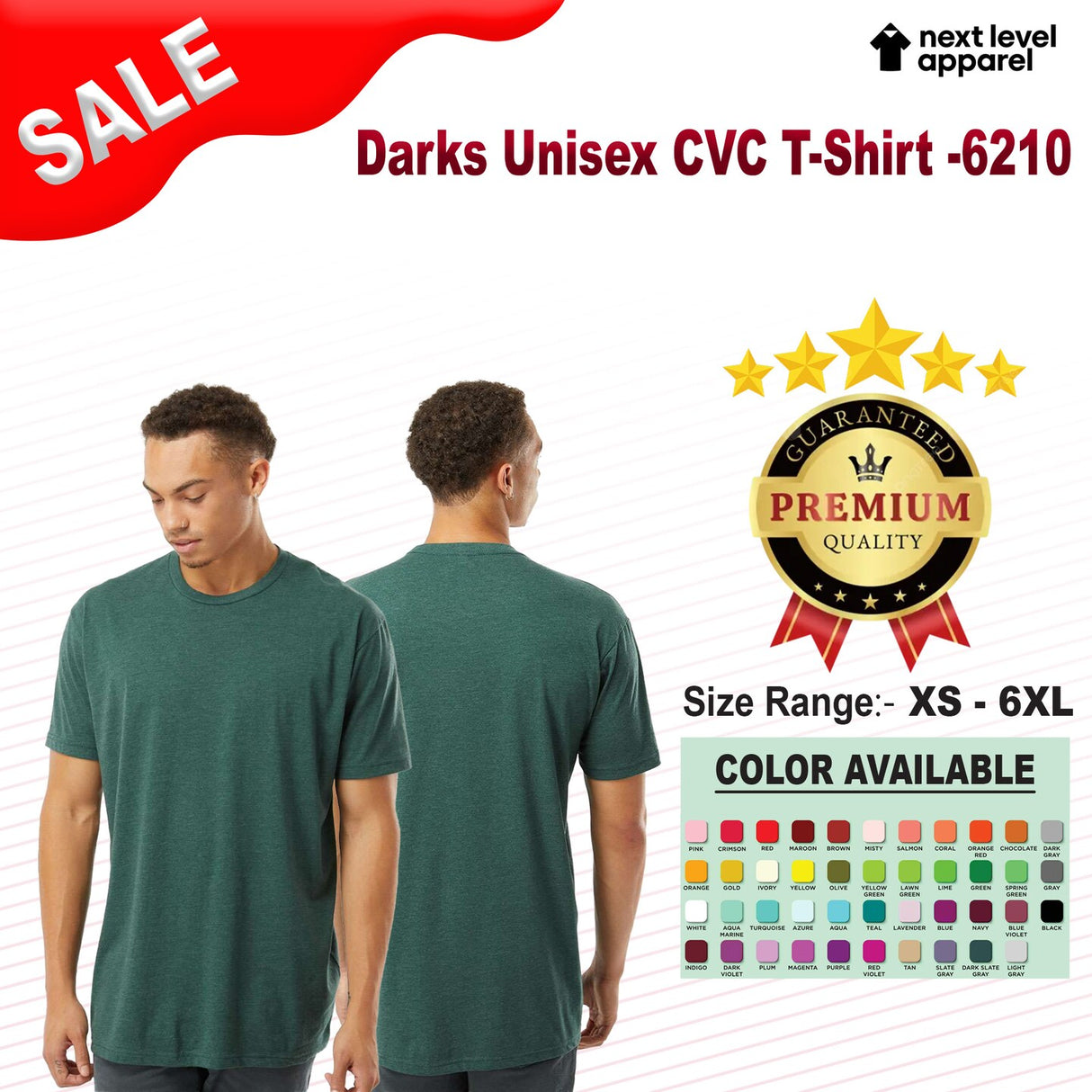 Next Level® Darks Unisex CVC Crewneck Short Sleeve T-Shirt