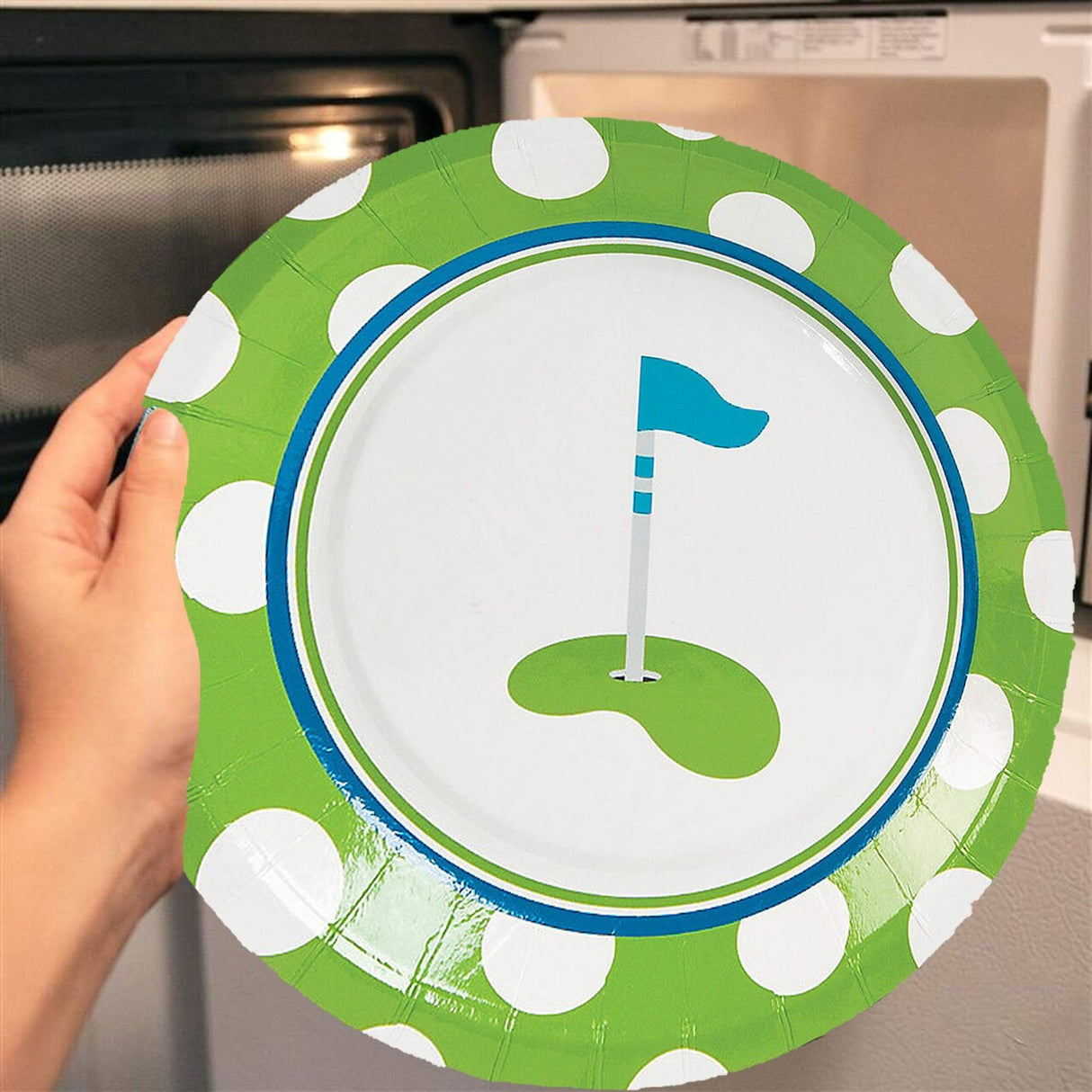 8 Ct. Golf Par-Tee Paper Dessert Plates 7" Golf Party Plates