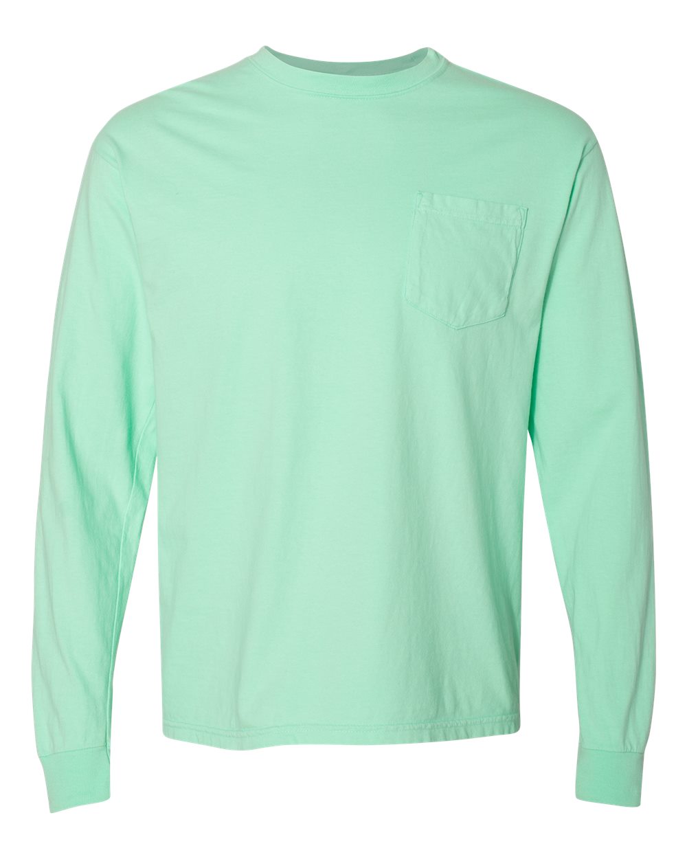 Comfort Colors® Garment-Dyed Heavyweight Crewneck Long Sleeve Pocket T-Shirt