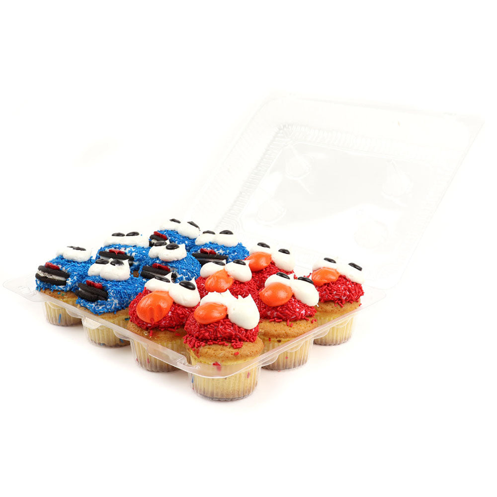 Hinged Clear Plastic Container for 12 Muffins, Pack of 5