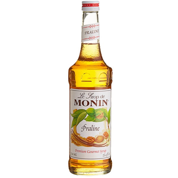 Monin Premium Praline Flavoring Syrup 750 mL - 12/Case