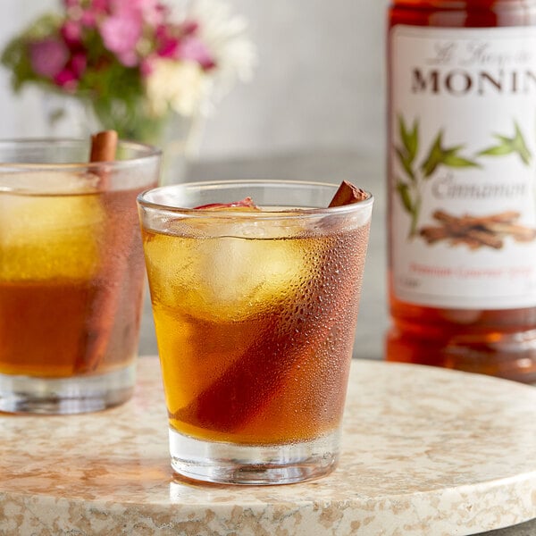 Monin Premium Cinnamon Flavoring Syrup 1 Liter - 4/Case