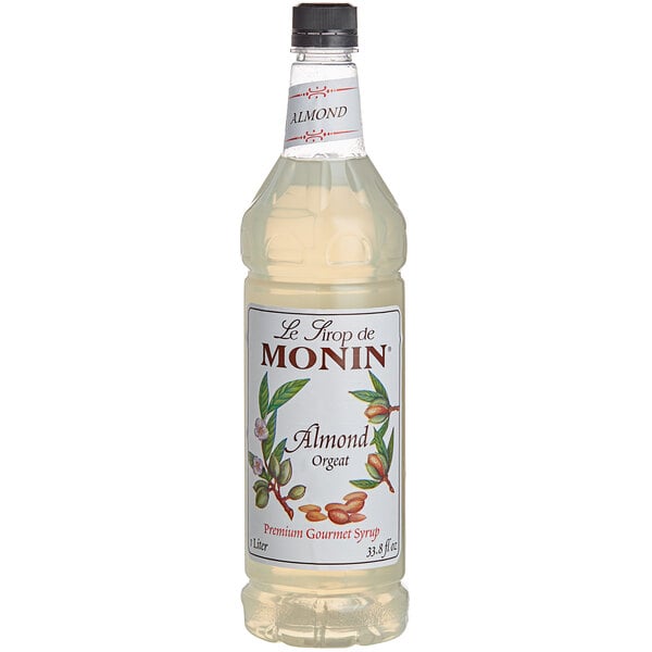 Monin Premium Almond (Orgeat) Flavoring Syrup 1 Liter - 4/Case