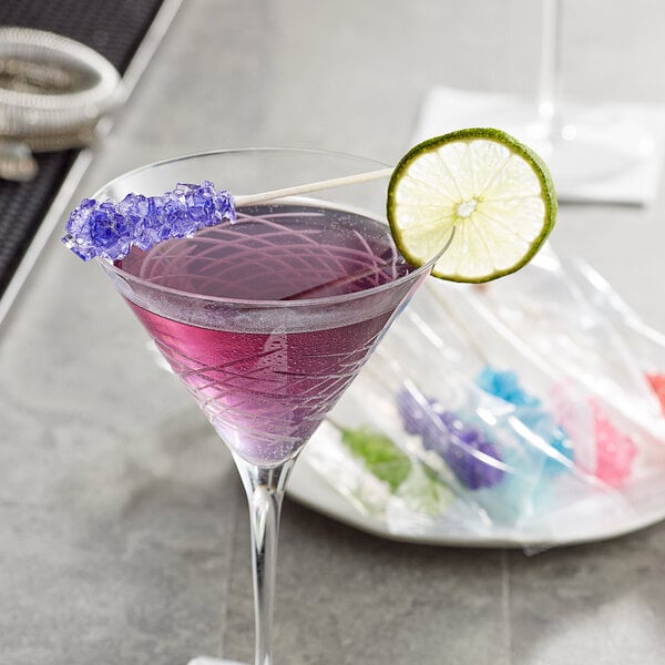 Roses Dryden and Palmer Assorted Wrapped Rock Candy Swizzle Stick - 72/Case