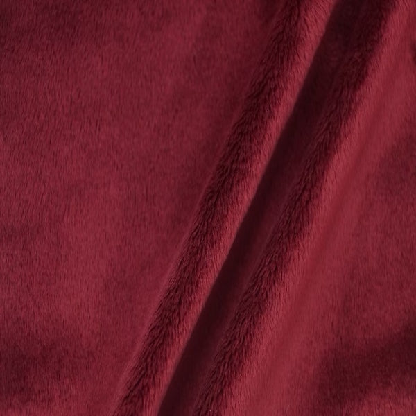 Smooth Minky Faux Fur Polyester Fabric - Solid Color, 60" Width, 385 GSM (1 Yard)