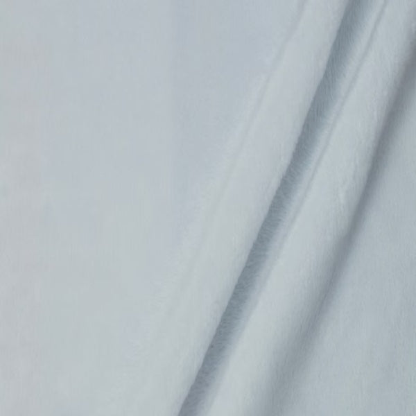 Smooth Minky Faux Fur Polyester Fabric - Solid Color, 60" Width, 385 GSM (1 Yard)