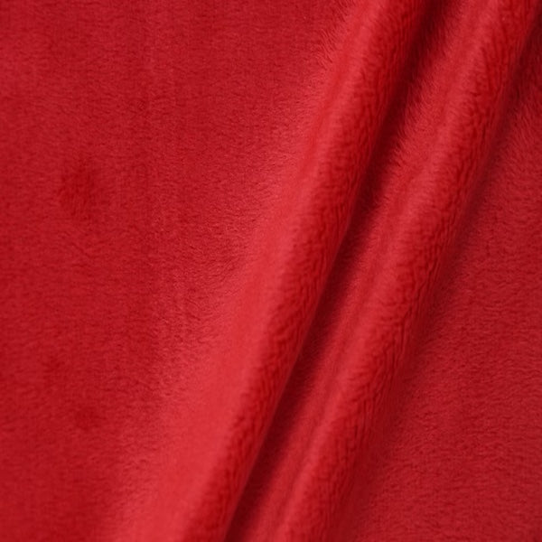 Smooth Minky Faux Fur Polyester Fabric - Solid Color, 60" Width, 385 GSM (1 Yard)