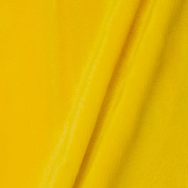 Smooth Minky Faux Fur Polyester Fabric - Solid Color, 60" Width, 385 GSM (1 Yard)