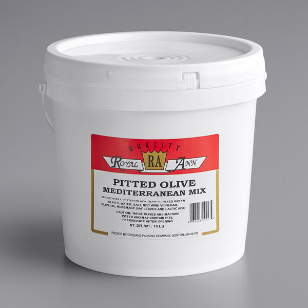 Royal Ann Pitted Mediterranean Olive Mix 20 lb. (10 lb. Dr. Wt.)