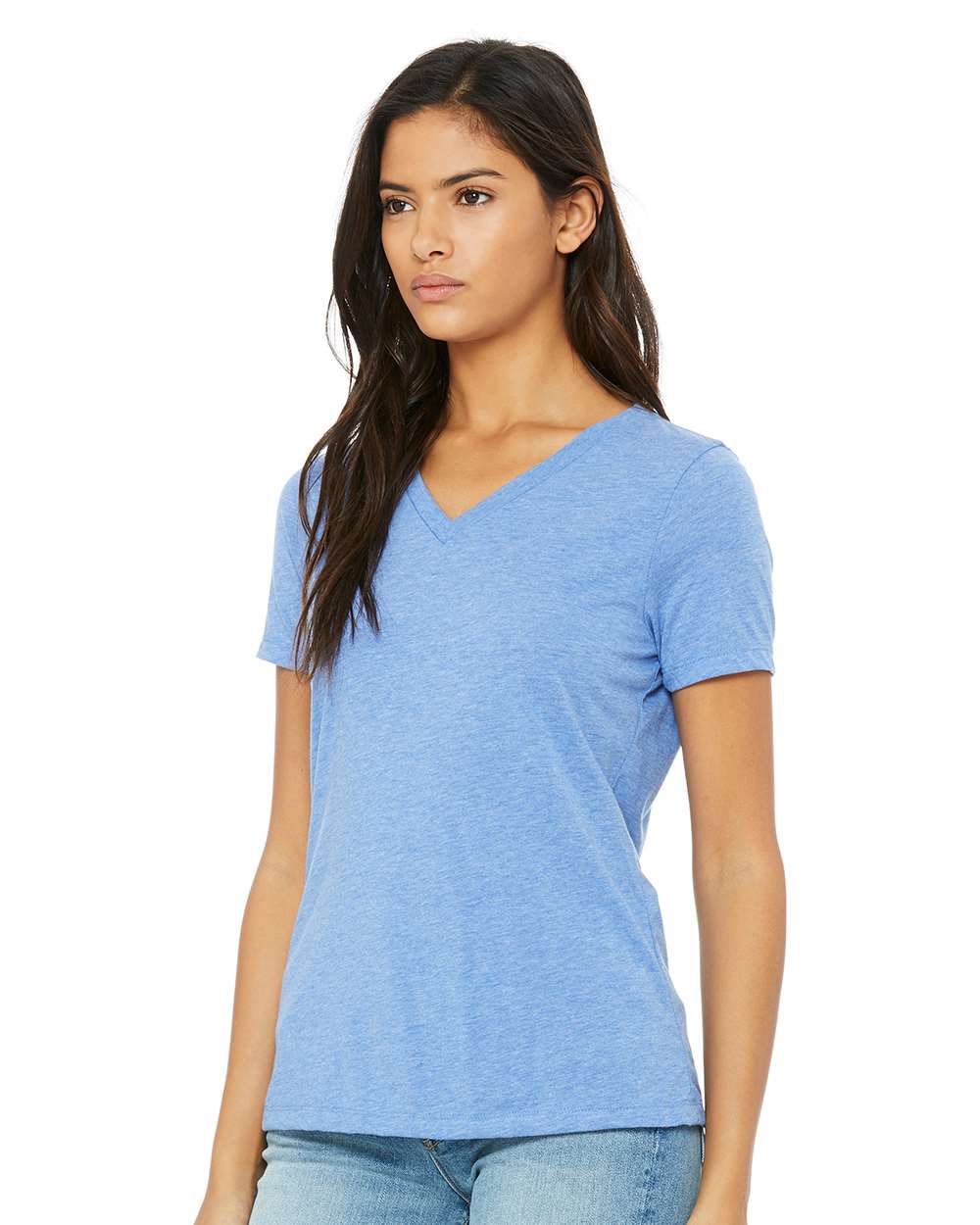 BELLA + CANVAS® Women's Relaxed Triblend Short Sleeve V-Neck Tee