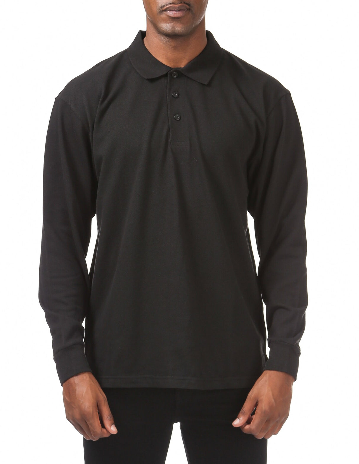 Long Sleeve Pique Polo Shirt